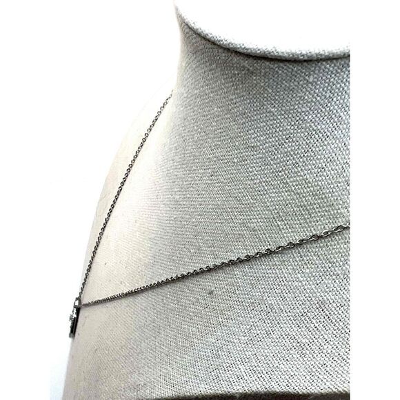 NEW Silver Abalone Shell Lotus Flower Round Pendant Necklace Womens - Picture 13 of 15